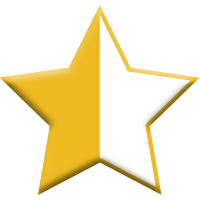 rating half star icon