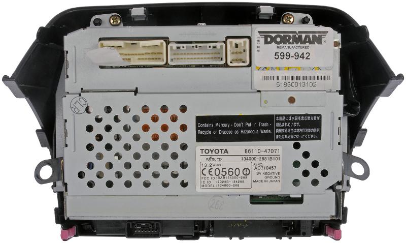 Dorman 599942 Touch Screen Infotainment Display product image 2 of 2