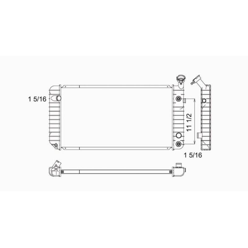TYC 1206 Radiator Assembly product image 2 of 3