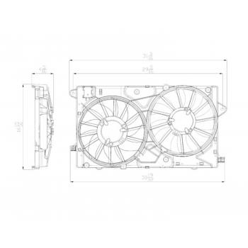 TYC 622790 Dual Radiator and Condenser Fan Assembly product image 1 of 1