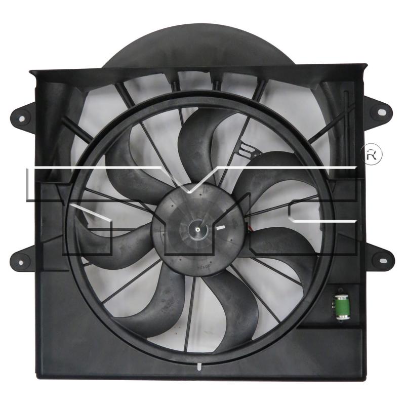 TYC 623360 Dual Radiator and Condenser Fan Assembly product image 2 of 3