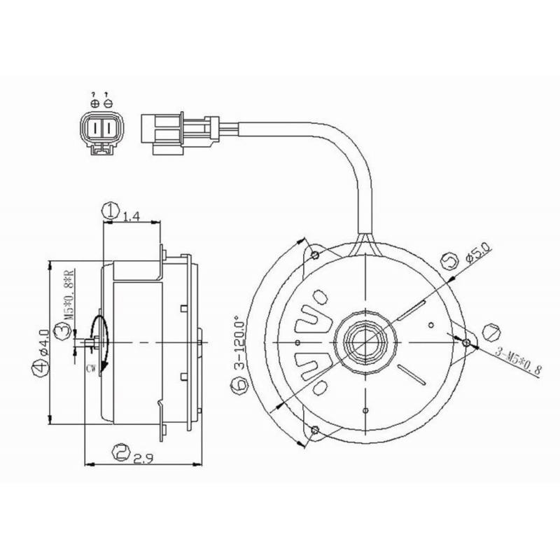 TYC 630790 A/C Condenser Fan Motor product image 1 of 1
