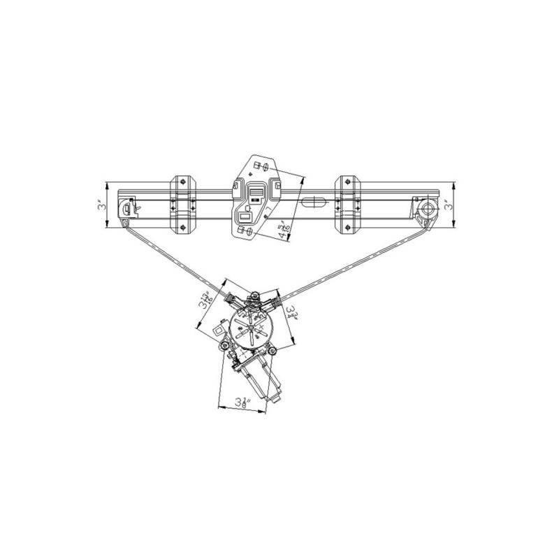 TYC 660058 Power Window Motor and Regulator Assembly product image 3 of 4