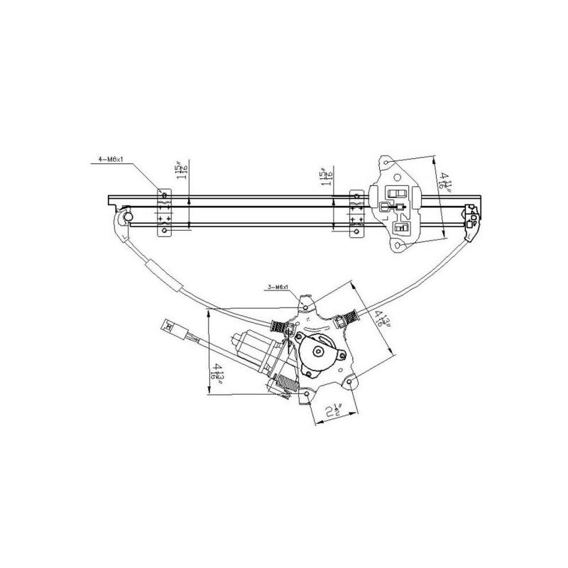 TYC 660070 Power Window Motor and Regulator Assembly product image 1 of 4