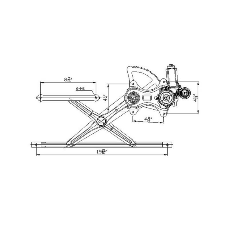 TYC 660098 Power Window Motor and Regulator Assembly product image 1 of 4
