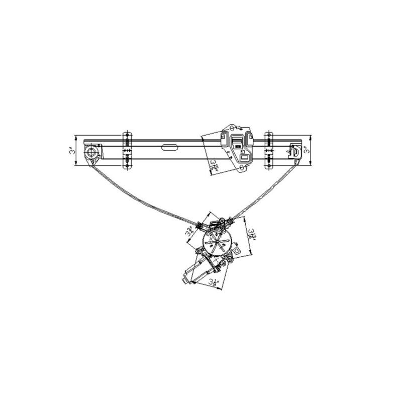 TYC 660105 Power Window Motor and Regulator Assembly product image 1 of 4