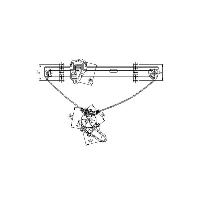 TYC 660106 Power Window Motor and Regulator Assembly product image 4 of 4