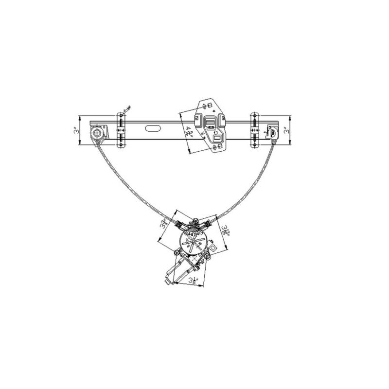 TYC 660107 Power Window Motor and Regulator Assembly product image 3 of 4