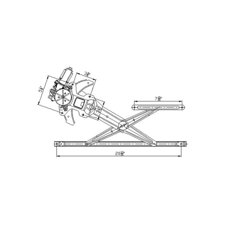 TYC 660111 Power Window Motor and Regulator Assembly product image 3 of 4