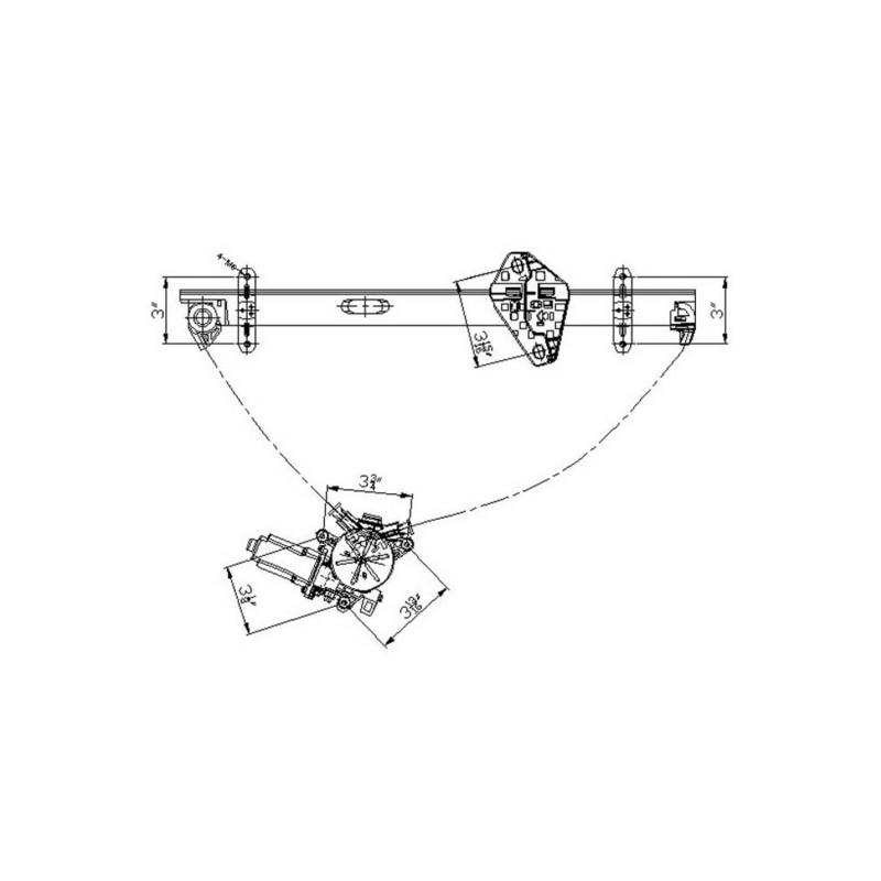 TYC 660113 Power Window Motor and Regulator Assembly product image 1 of 4