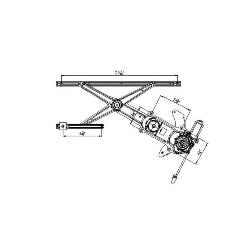 TYC 660140 Power Window Motor and Regulator Assembly product image 1 of 3