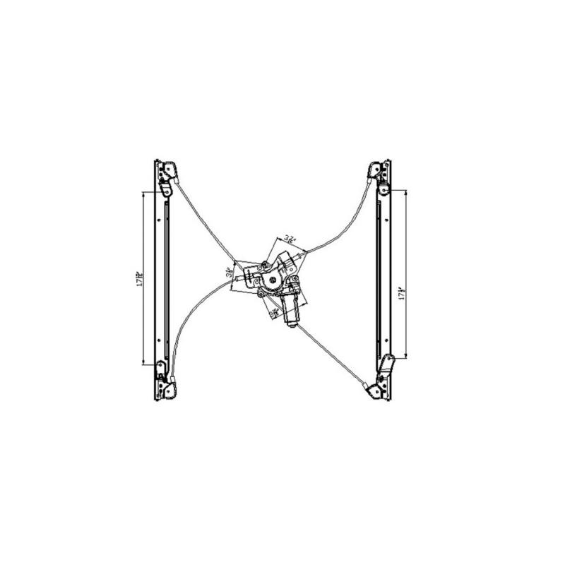 TYC 660147 Power Window Motor and Regulator Assembly product image 3 of 4