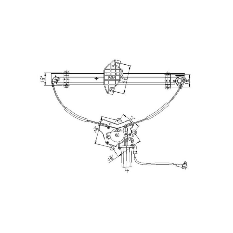 TYC 660151 - Power Window Motor and Regulator Assembly TYC 660151 Power Window Motor and Regulator Assembly product image 1 of 1