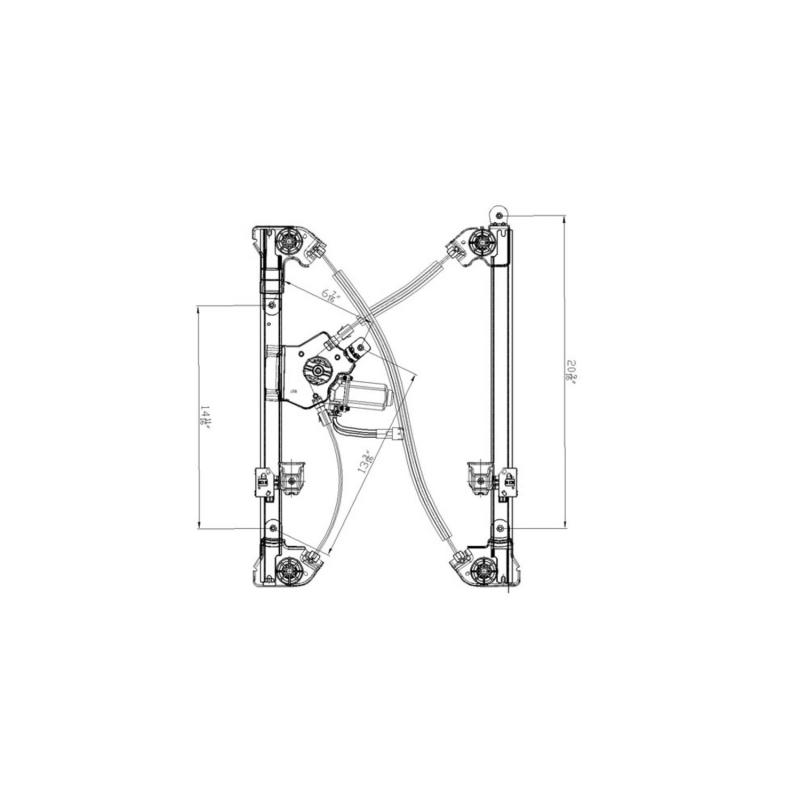 TYC 660270 Power Window Motor and Regulator Assembly product image 1 of 1