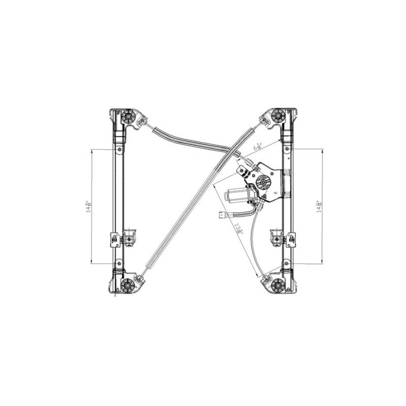 TYC 660271 Power Window Motor and Regulator Assembly product image 1 of 1