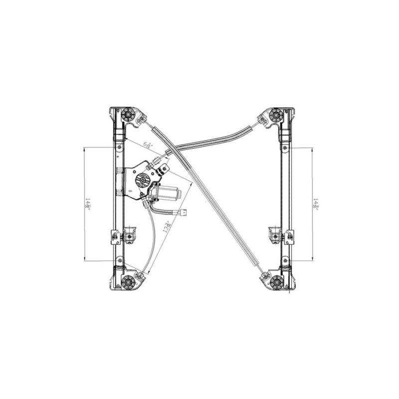 TYC 660272 Power Window Motor and Regulator Assembly product image 1 of 1