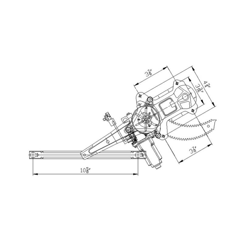 TYC 660394 Power Window Motor and Regulator Assembly product image 1 of 1