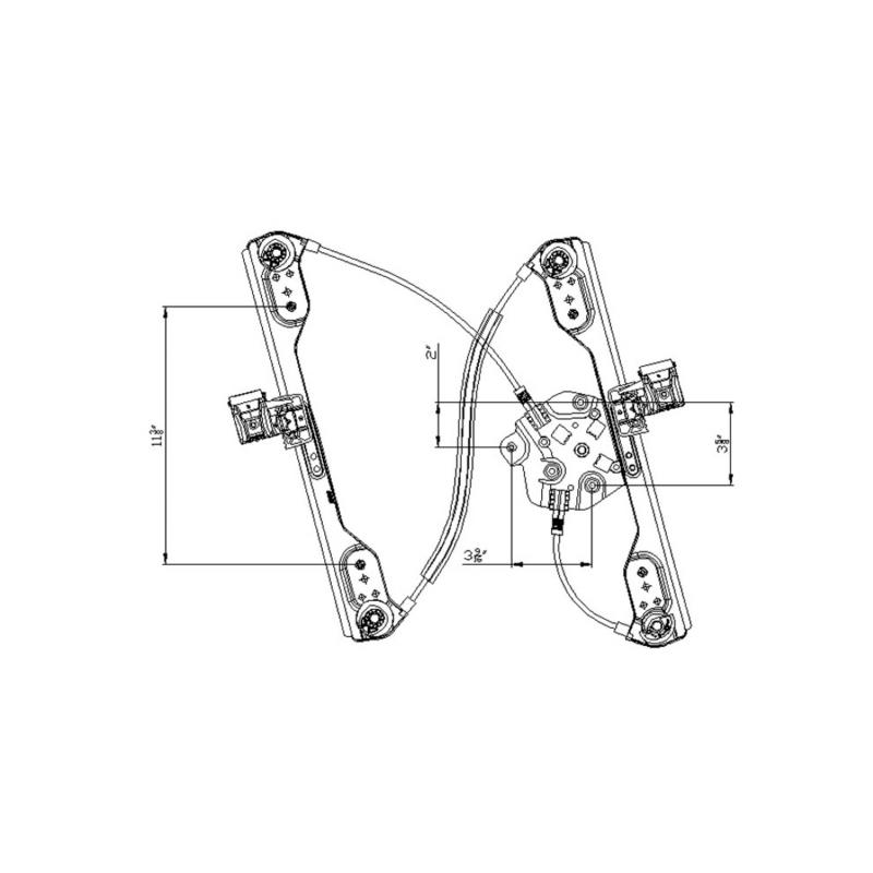 TYC 660397 Power Window Motor and Regulator Assembly product image 1 of 1