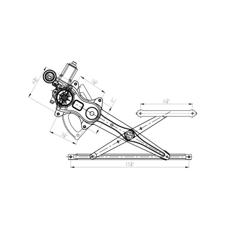 TYC 660401 Power Window Motor and Regulator Assembly product image 1 of 1
