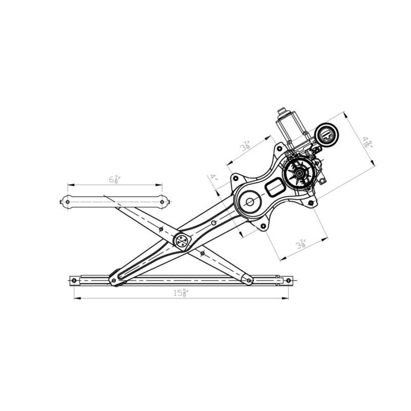 TYC 660402 Power Window Motor and Regulator Assembly product image 1 of 1
