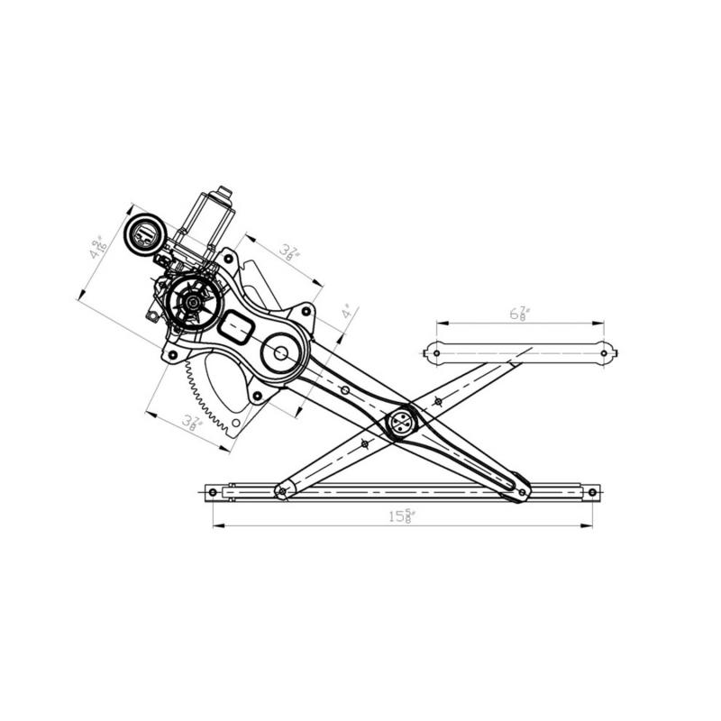 TYC 660403 Power Window Motor and Regulator Assembly product image 1 of 1