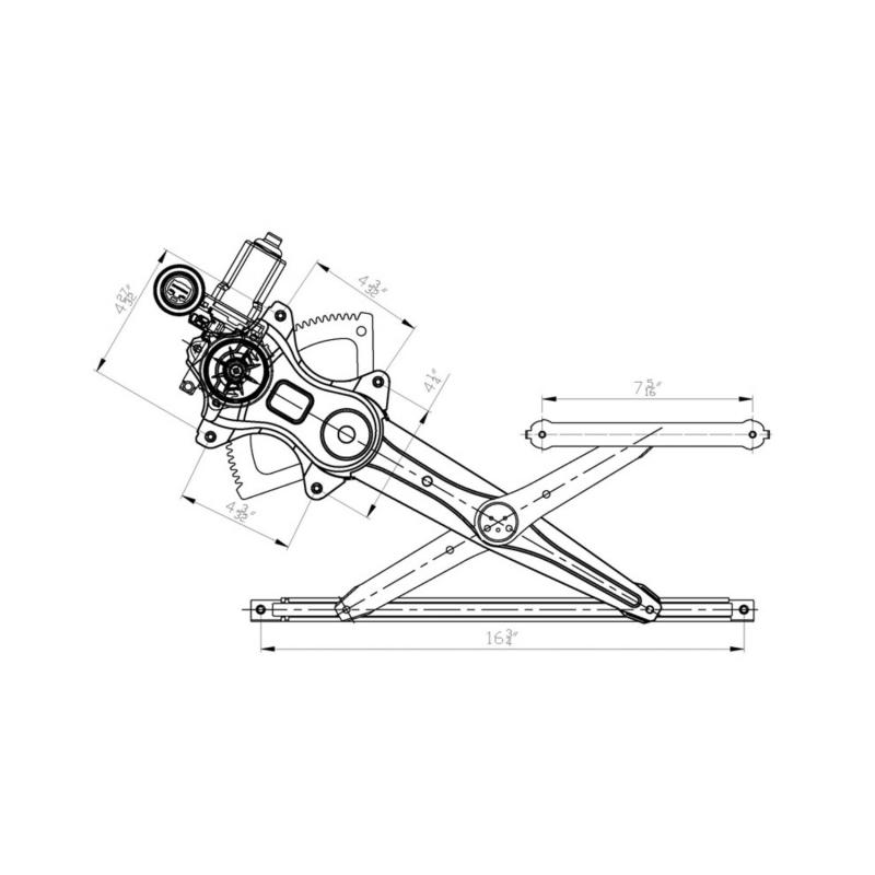 TYC 660407 Power Window Motor and Regulator Assembly product image 1 of 1
