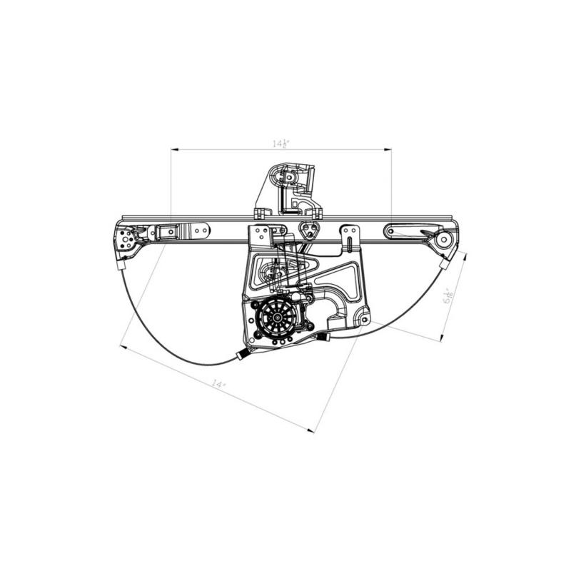 TYC 660424 Power Window Motor and Regulator Assembly product image 1 of 1