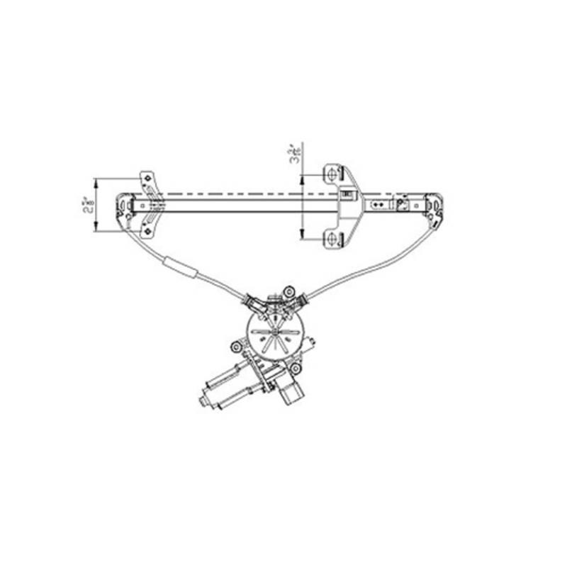TYC 660485 Power Window Motor and Regulator Assembly product image 2 of 3