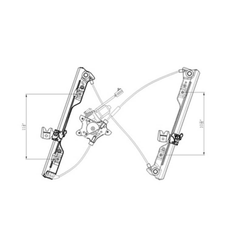 TYC 660488 Power Window Motor and Regulator Assembly product image 1 of 1