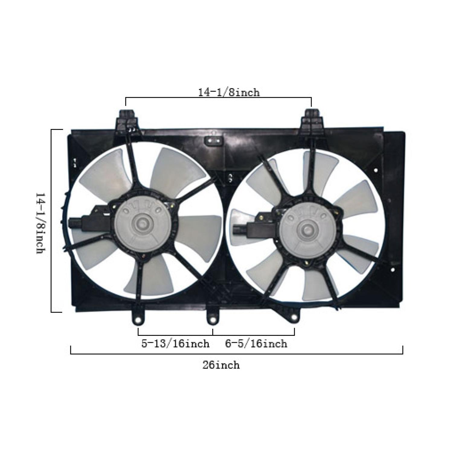 Agility Auto Parts 6017110 - Dual Radiator and Condenser Fan Assembly Agility Auto Parts 6017110 Dual Radiator and Condenser Fan Assembly product image 1 of 2