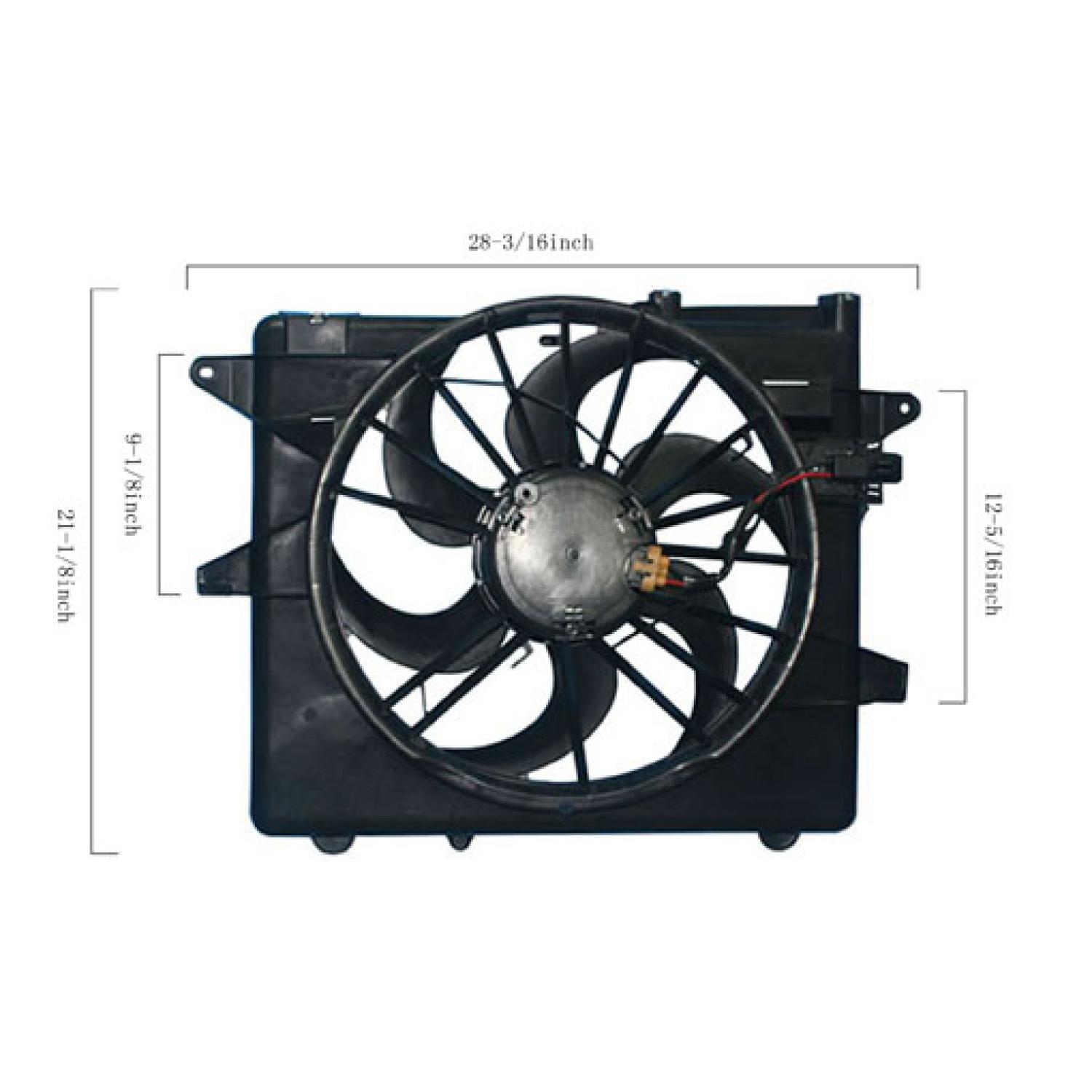 Agility Auto Parts 6018119 - Dual Radiator and Condenser Fan Assembly Agility Auto Parts 6018119 Dual Radiator and Condenser Fan Assembly product image 1 of 2