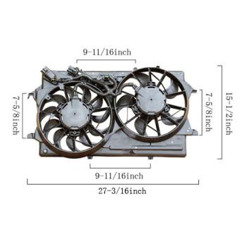 Agility Auto Parts 6018124 Dual Radiator and Condenser Fan Assembly product image 1 of 2