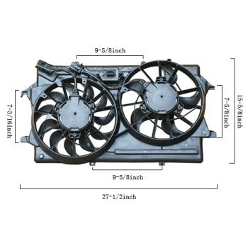 Agility Auto Parts 6018131 Dual Radiator and Condenser Fan Assembly product image 1 of 2
