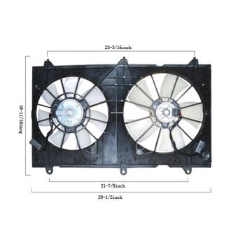 Agility Auto Parts 6019116 Dual Radiator and Condenser Fan Assembly product image 1 of 2