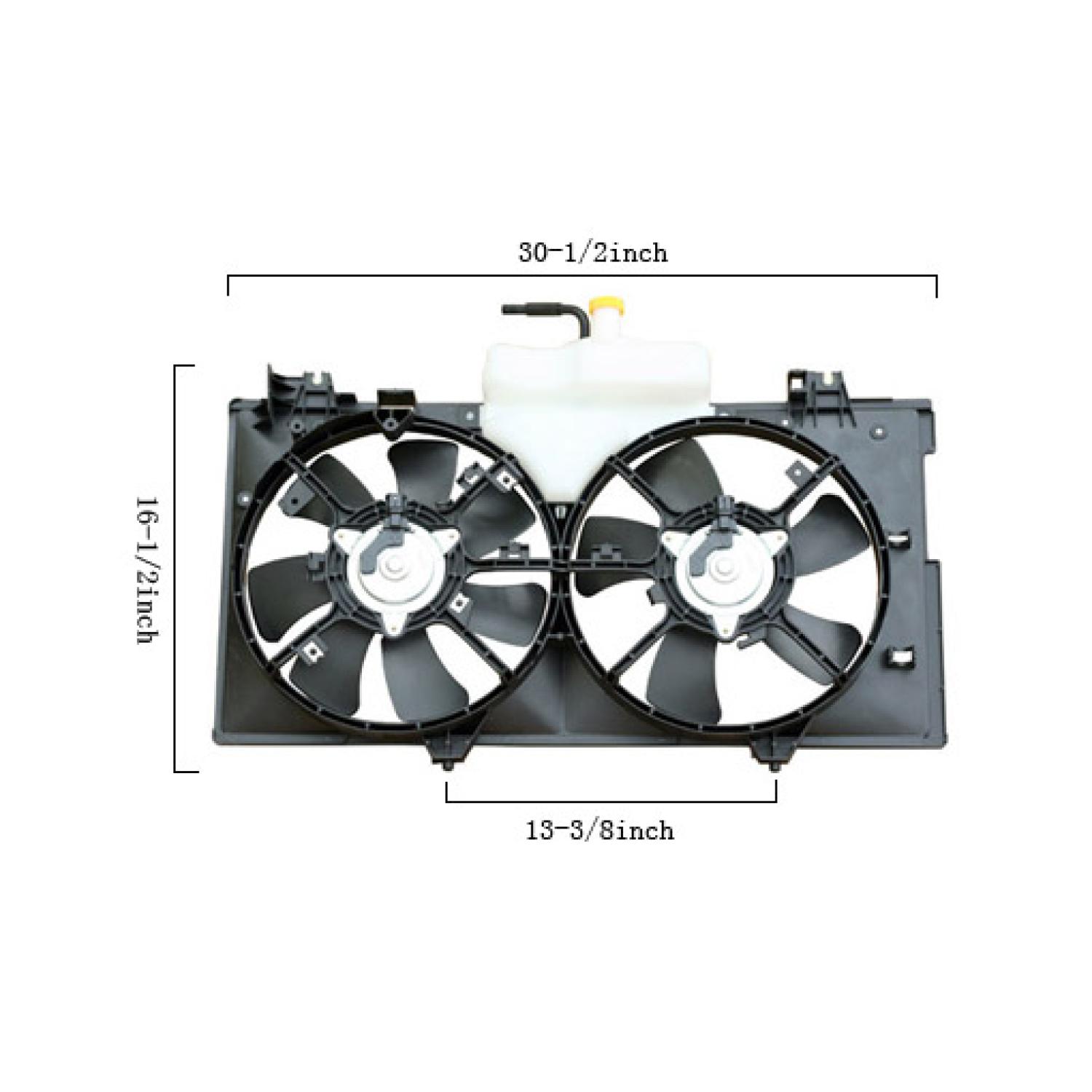Agility Auto Parts 6028117 - Dual Radiator and Condenser Fan Assembly Agility Auto Parts 6028117 Dual Radiator and Condenser Fan Assembly product image 1 of 2