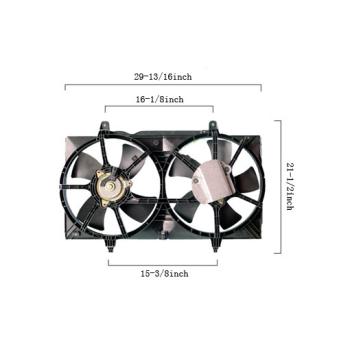 Agility Auto Parts 6029137 - Dual Radiator and Condenser Fan Assembly Agility Auto Parts 6029137 Dual Radiator and Condenser Fan Assembly product image 1 of 1