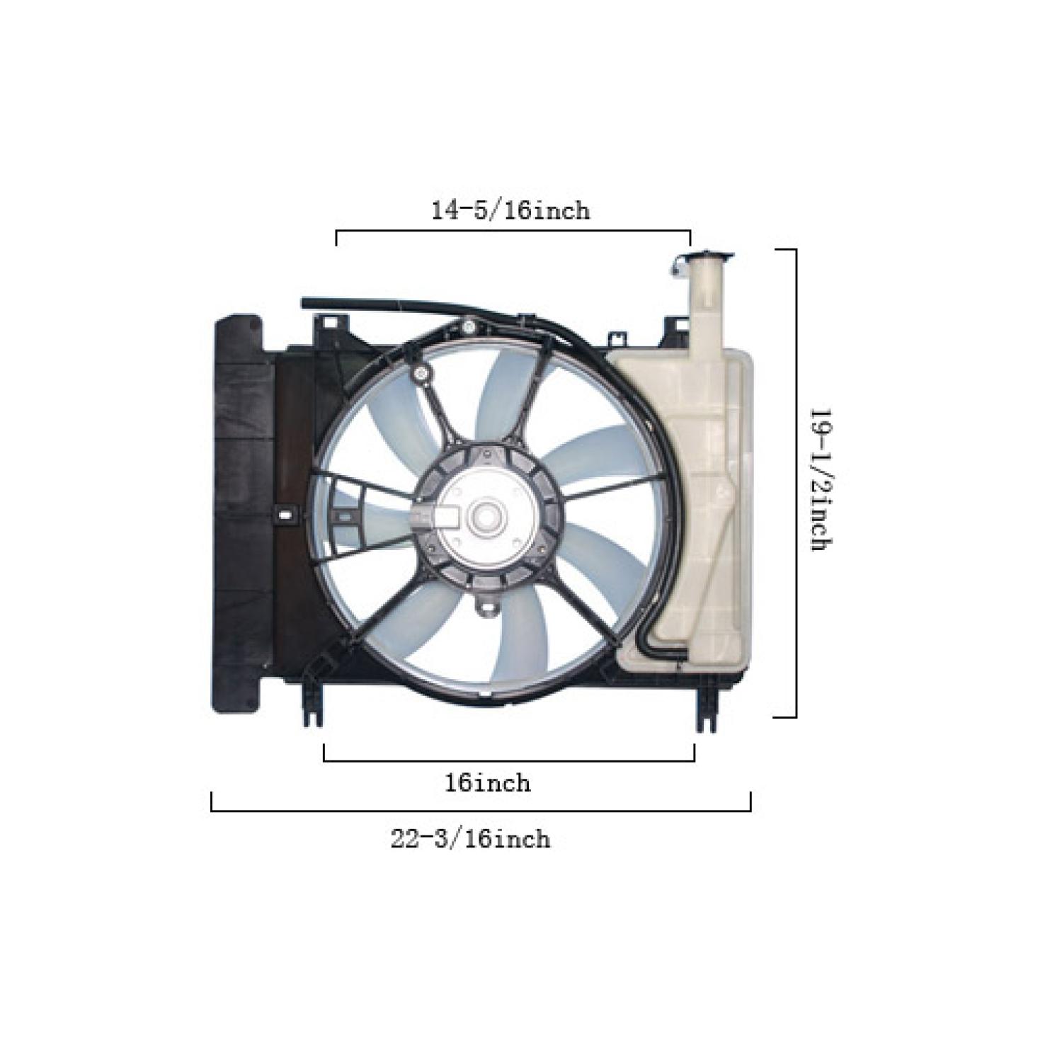 Agility Auto Parts 6034148 - Dual Radiator and Condenser Fan Assembly Agility Auto Parts 6034148 Dual Radiator and Condenser Fan Assembly product image 1 of 2