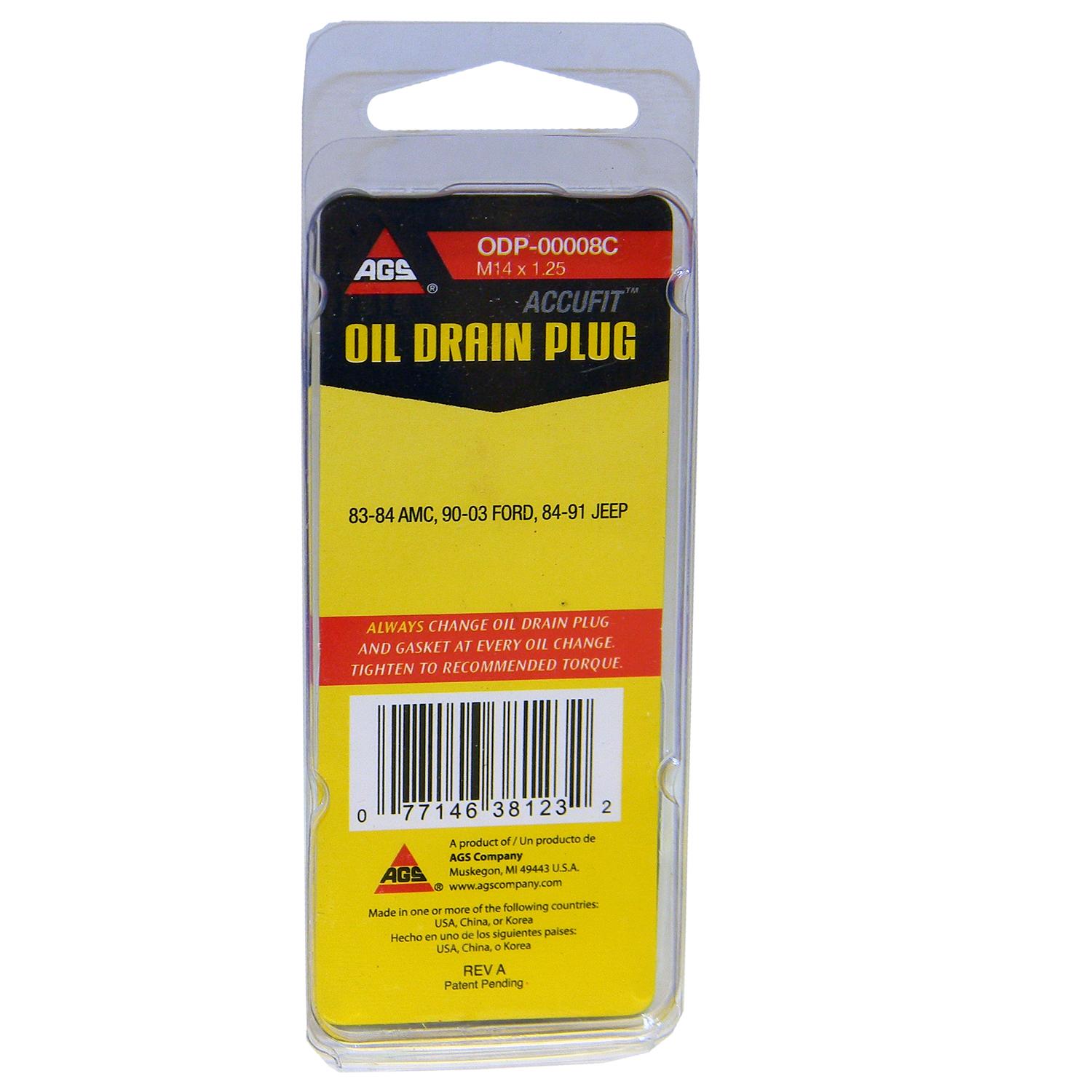 American Grease Stick (AGS) ODP00008C Engine Oil Drain Plug product image 3 of 3