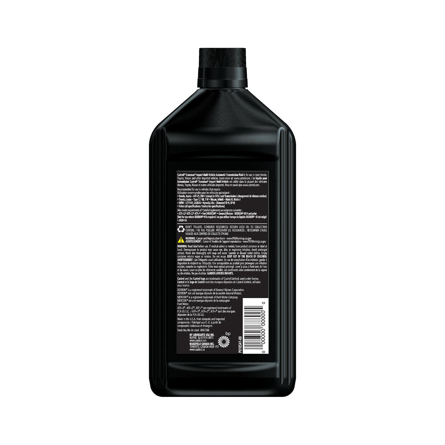 Castrol 0067266 - Auto Trans Fluid Castrol 0067266 Auto Trans Fluid product image 1 of 2