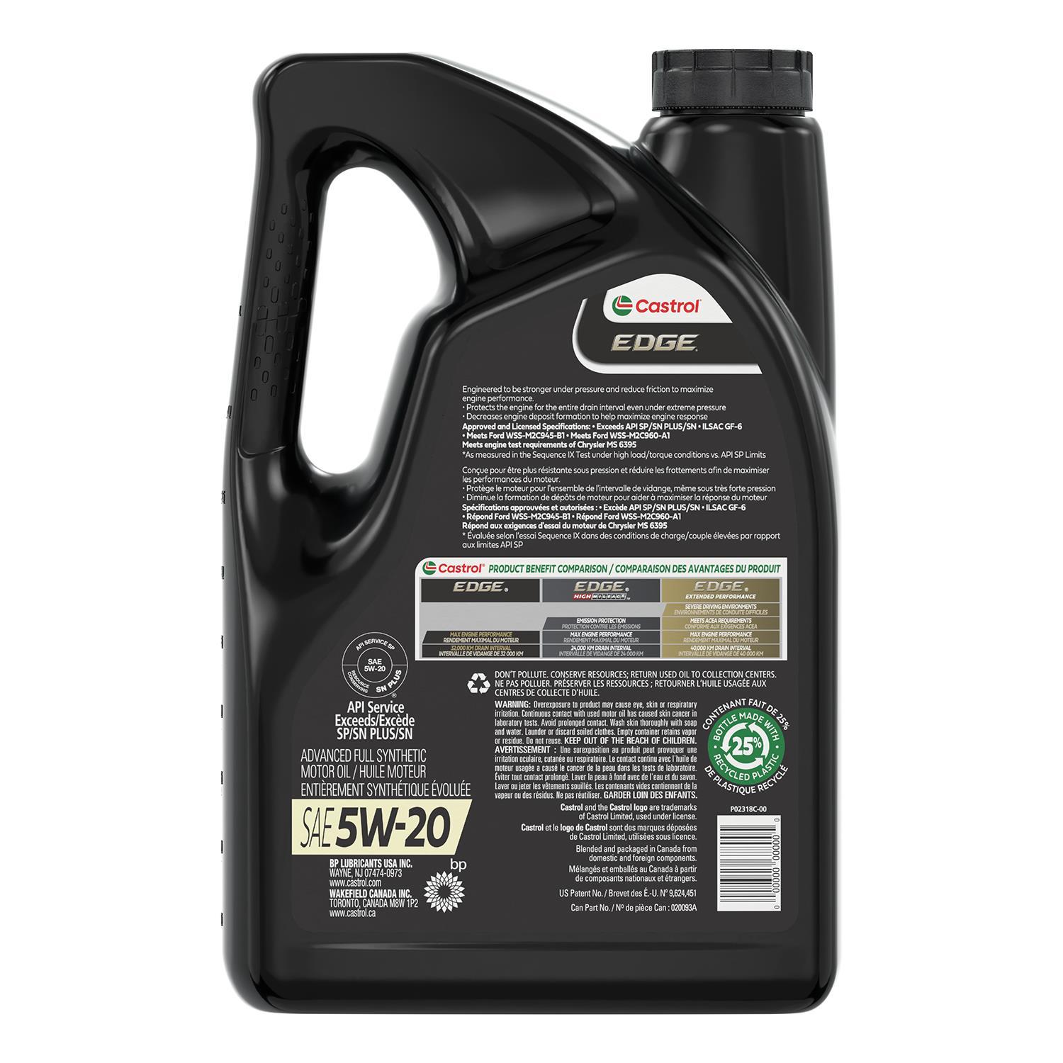Castrol 20093A - Motor Oil Castrol 20093A Motor Oil product image 2 of 2
