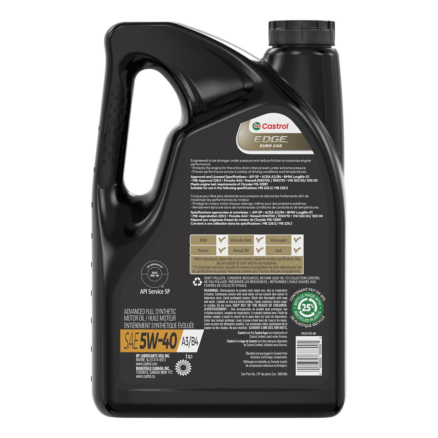 Castrol 20143A - Motor Oil Castrol 20143A Motor Oil product image 2 of 2
