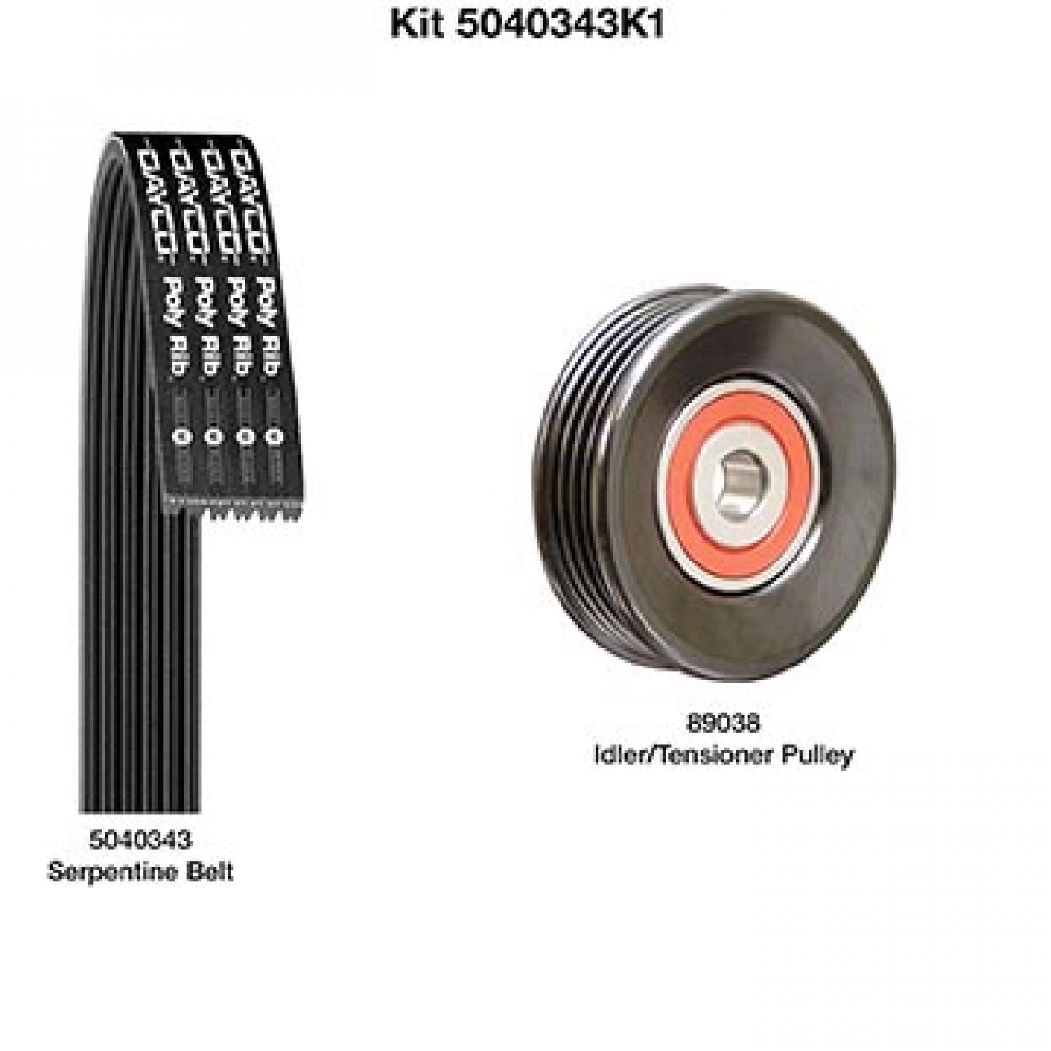 Dayco 5040343K1 Serpentine Belt Drive Component Kit product image 1 of 1