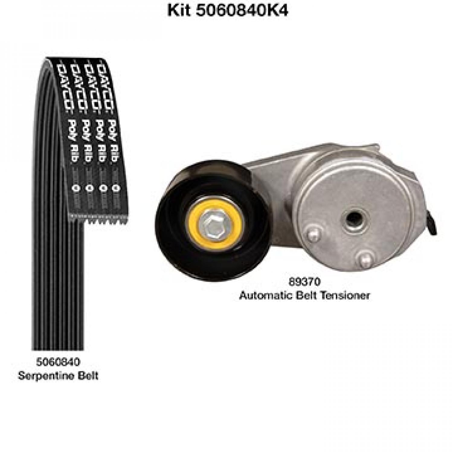 Dayco 5060840K4 Serpentine Belt Drive Component Kit product image 1 of 1