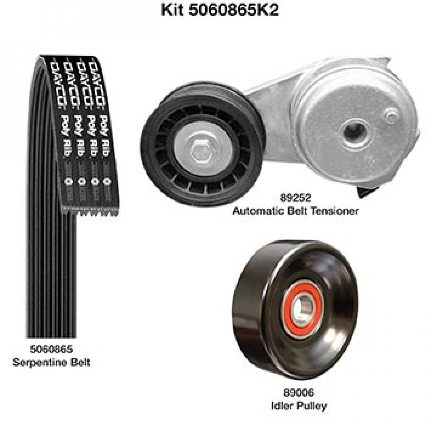 Dayco 5060865K2 Serpentine Belt Drive Component Kit product image 1 of 1
