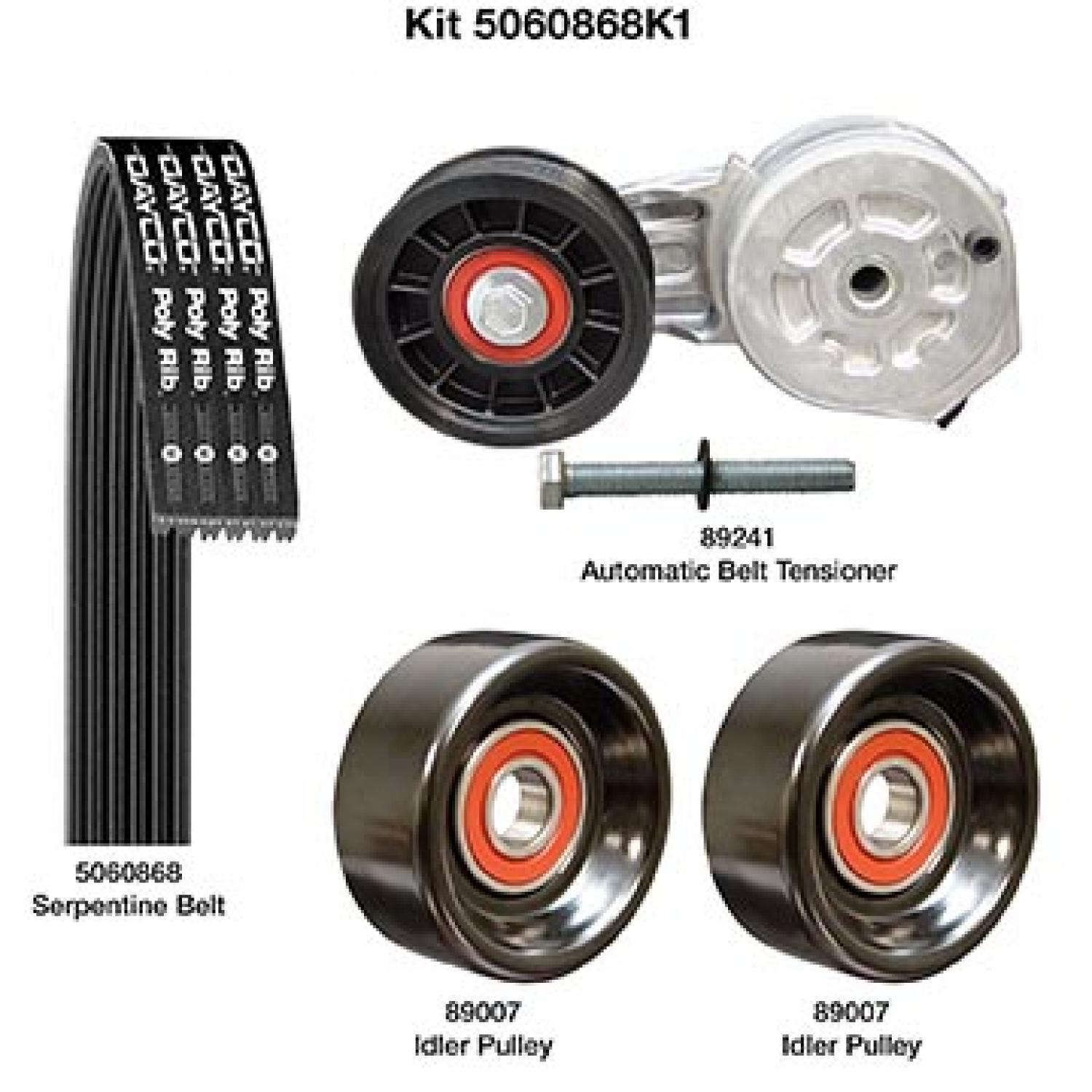 Dayco 5060868K1 Serpentine Belt Drive Component Kit product image 1 of 1