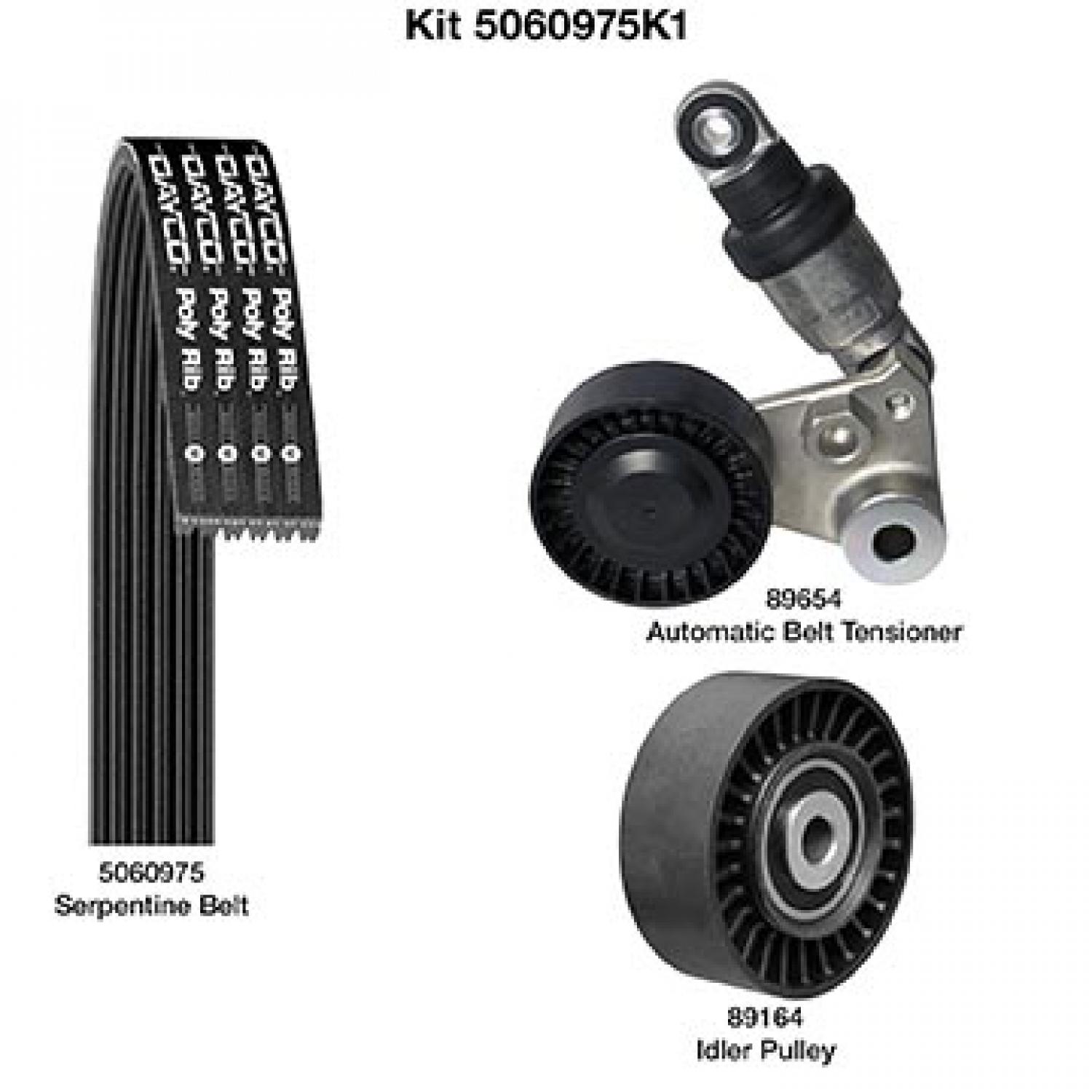 Dayco 5060975K1 Serpentine Belt Drive Component Kit product image 1 of 1
