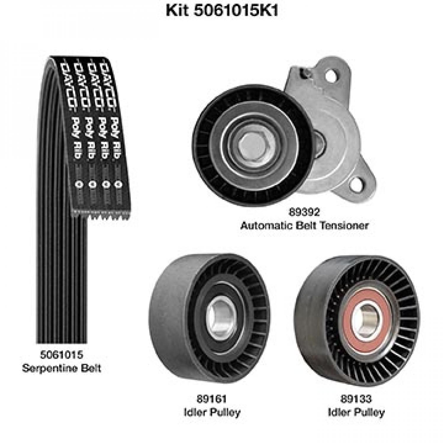 Dayco 5061015K1 Serpentine Belt Drive Component Kit product image 1 of 1