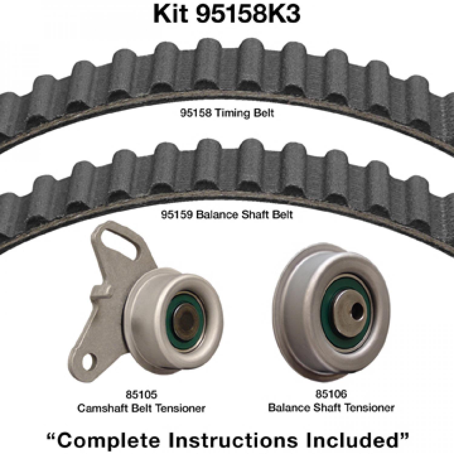 Dayco 95158K3 Engine Timing Belt Component Kit product image 1 of 1