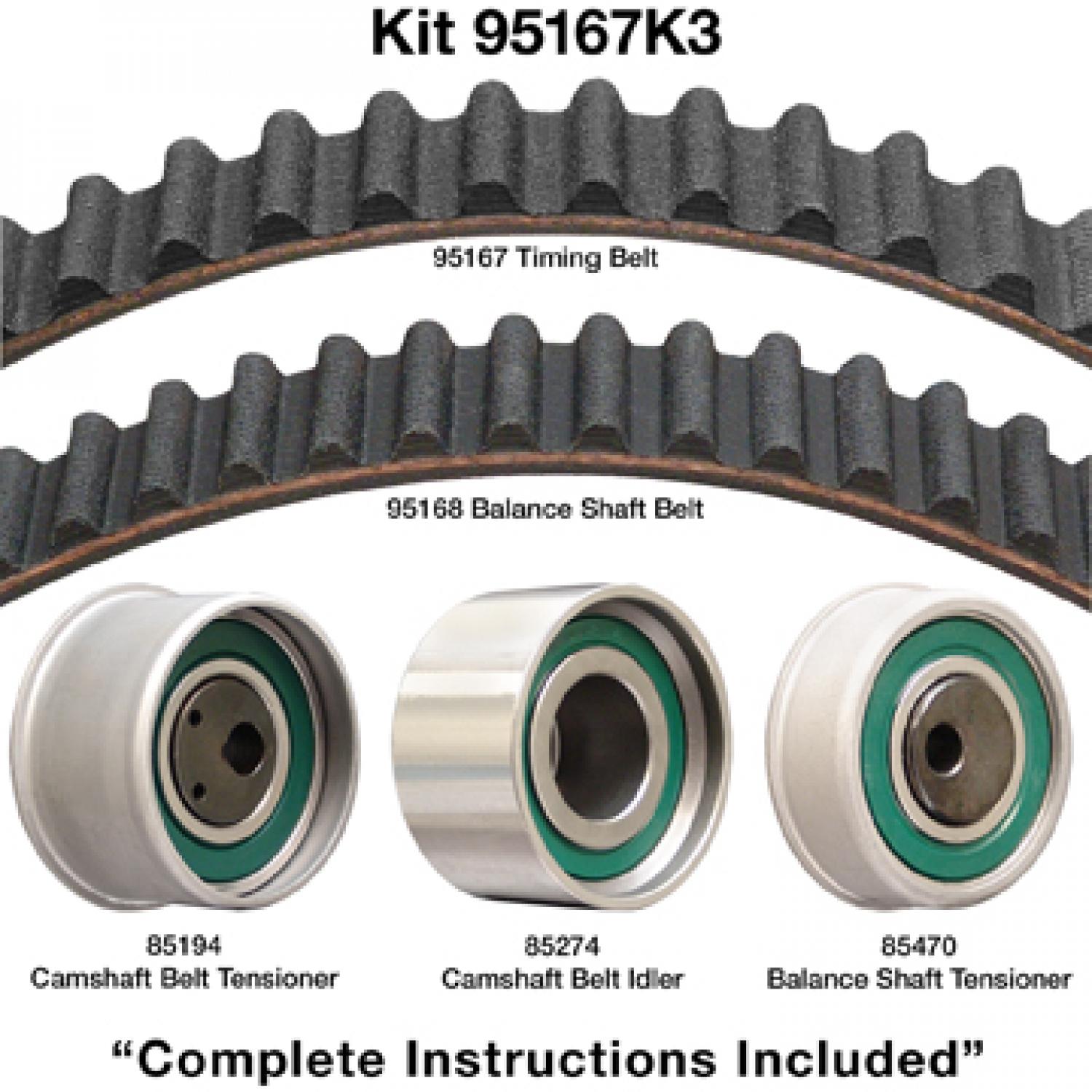 Dayco 95167K3 Engine Timing Belt Component Kit product image 1 of 1