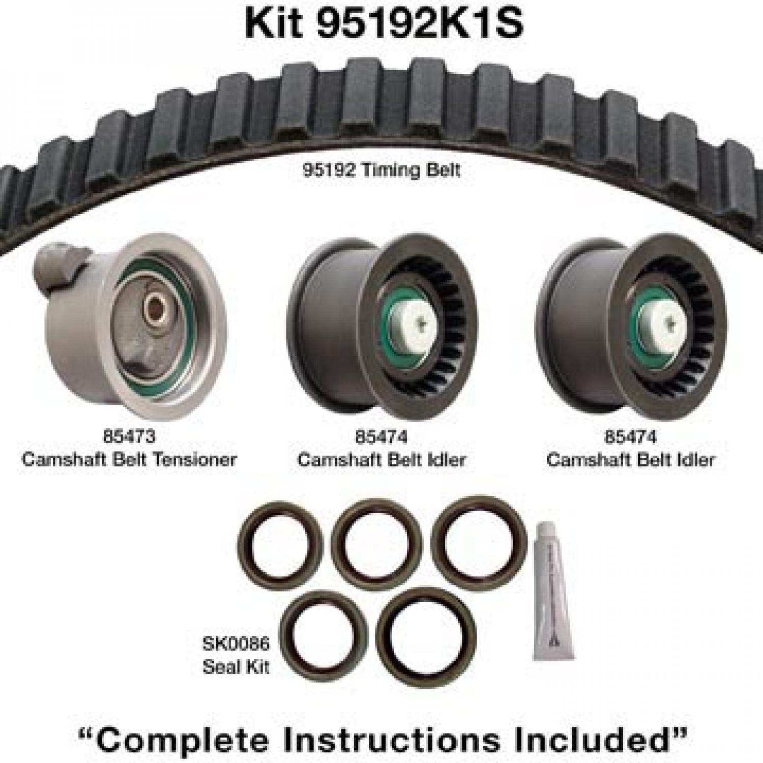 Dayco 95192K1S - Engine Timing Belt Kit Dayco 95192K1S Engine Timing Belt Kit product image 1 of 1